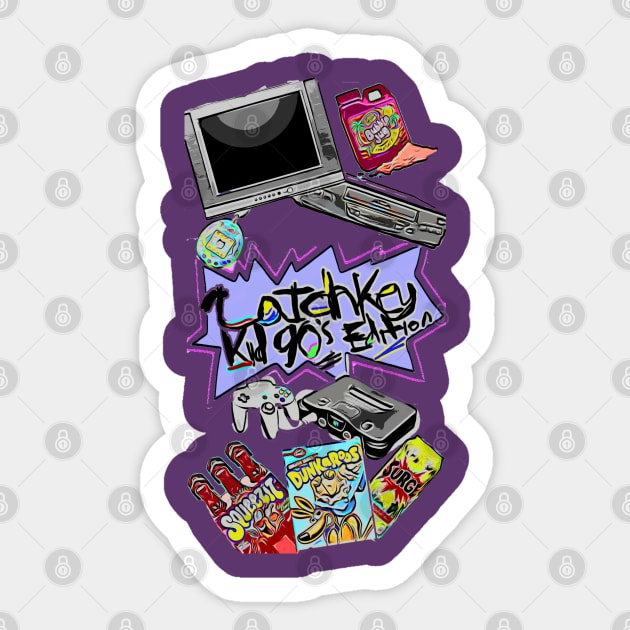 Latchkey Kid , 90s Edition Sticker by Nice wears